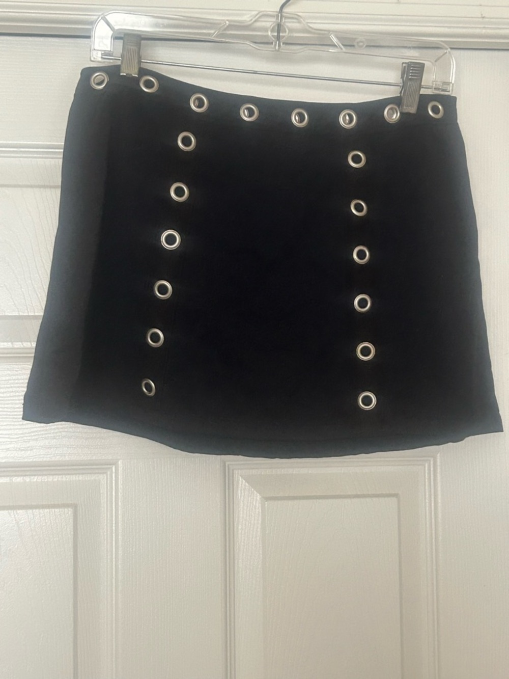 Anne Cole Black Grommet Accent Swim Coverup Skirt